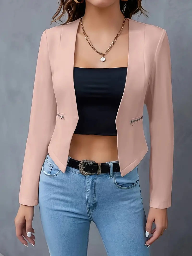 Blazer mit Reißverschlusstaschen