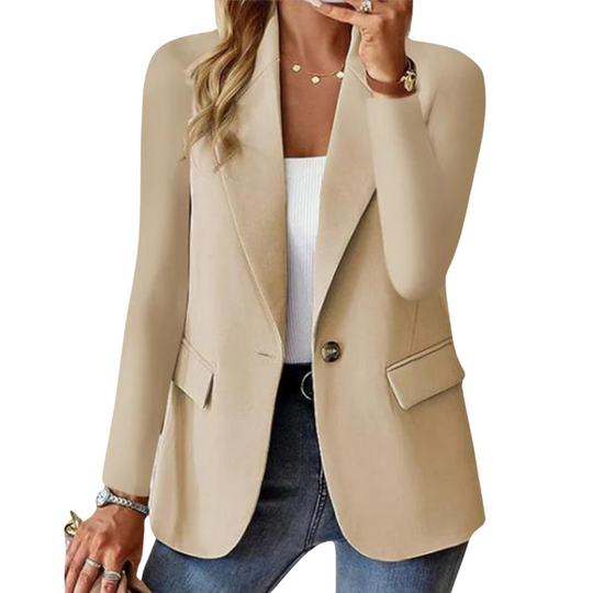Eleganter Blazer mit Ein-Knopf-Verschluss und Taillierter Passform für Damen