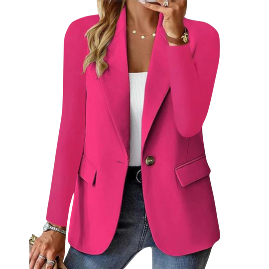 Eleganter Blazer mit Ein-Knopf-Verschluss und Taillierter Passform für Damen