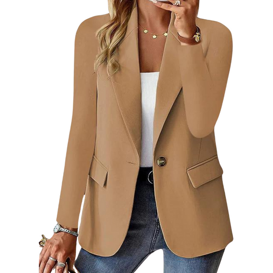 Eleganter Blazer mit Ein-Knopf-Verschluss und Taillierter Passform für Damen