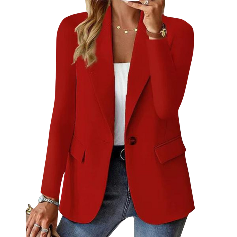 Eleganter Blazer mit Ein-Knopf-Verschluss und Taillierter Passform für Damen