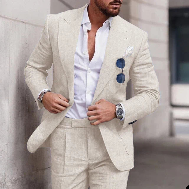 Einfacher Business Blazer und Hose Satz für Herren