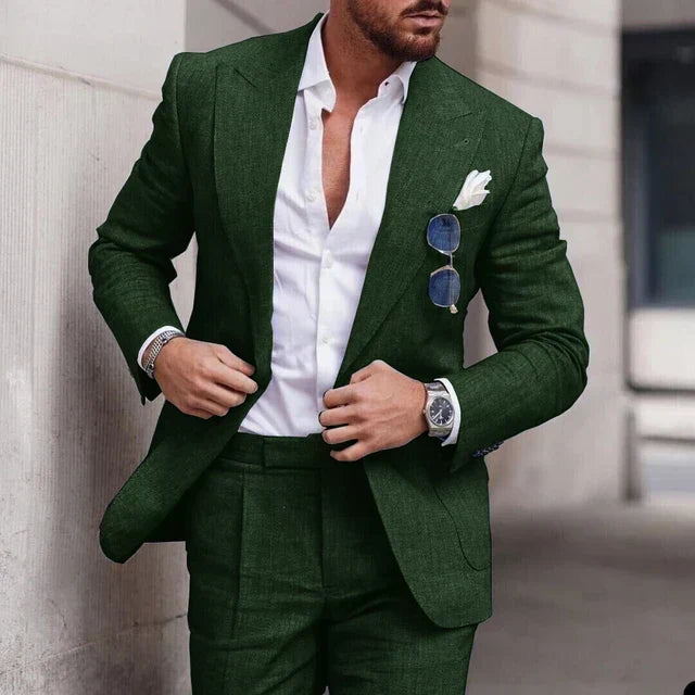 Einfacher Business Blazer und Hose Satz für Herren