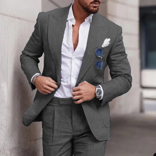 Einfacher Business Blazer und Hose Satz für Herren