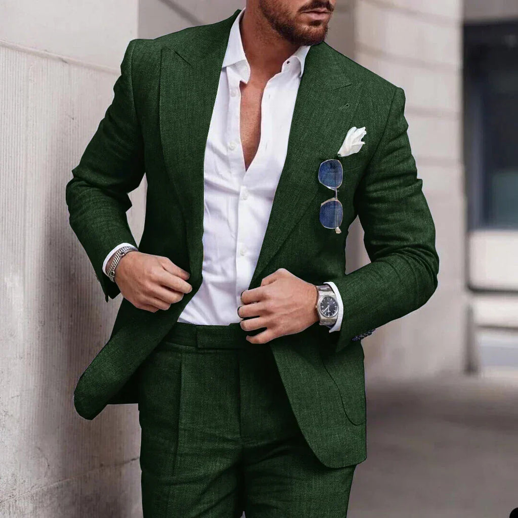 Einfacher Business Blazer und Hose Satz für Herren