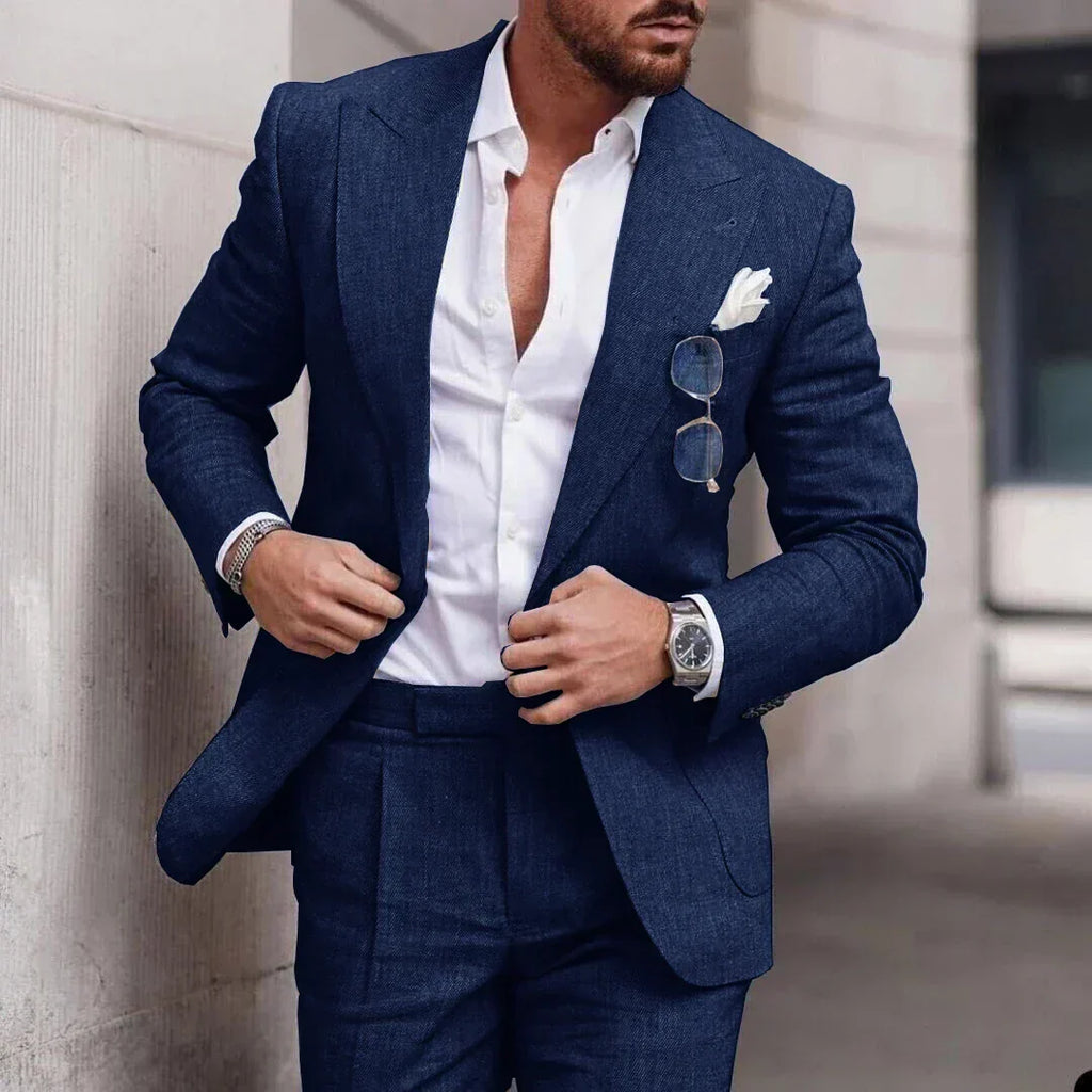 Einfacher Business Blazer und Hose Satz für Herren