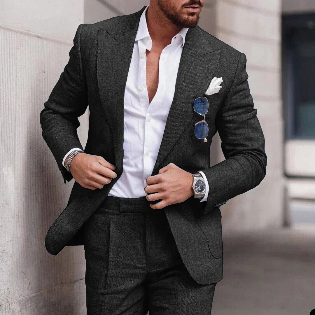 Einfacher Business Blazer und Hose Satz für Herren