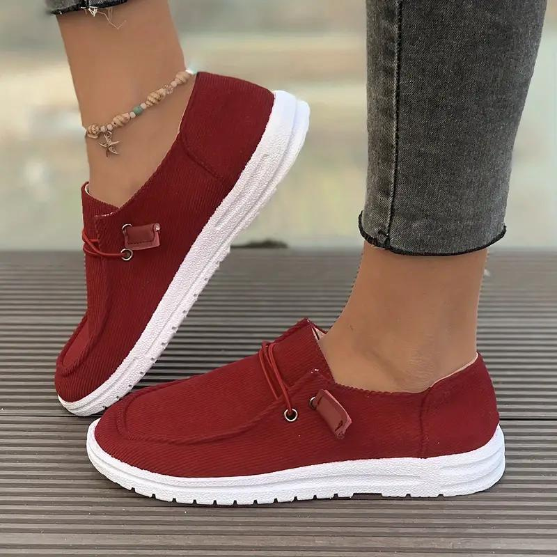 Loafers, Slip On, Leicht, Damenschuhe, Segeltuchschuhe