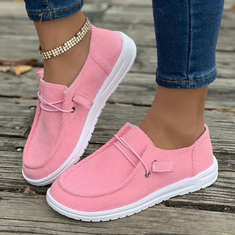 Loafers, Slip On, Leicht, Damenschuhe, Segeltuchschuhe