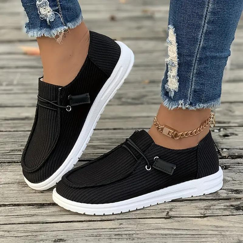 Loafers, Slip On, Leicht, Damenschuhe, Segeltuchschuhe