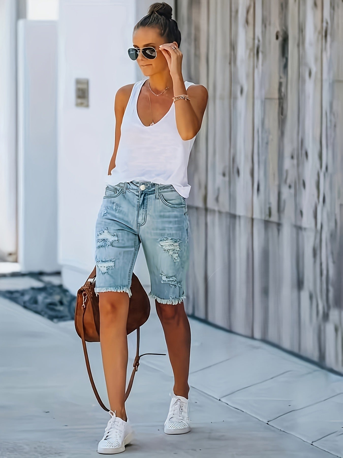 Trendy Sommer Denim Bermuda