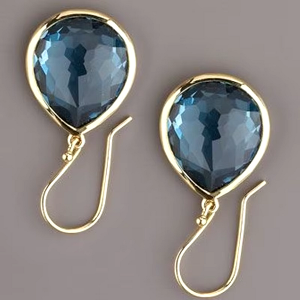 Vintage Blauwe Kristallen Oorbellen | Shop Nory