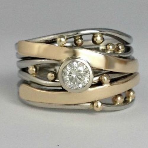 Vintage Goldener Zirkonia Ring | Shop Nory