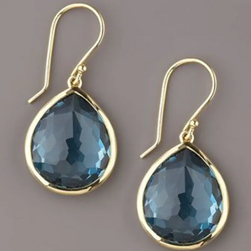Vintage Blauwe Kristallen Oorbellen | Shop Nory