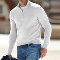 Slim Fit Leichter Baumwollmix Halber Reißverschluss Lässiger Stil