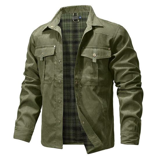 Flanell Gefütterte Hemdjacke für Herren