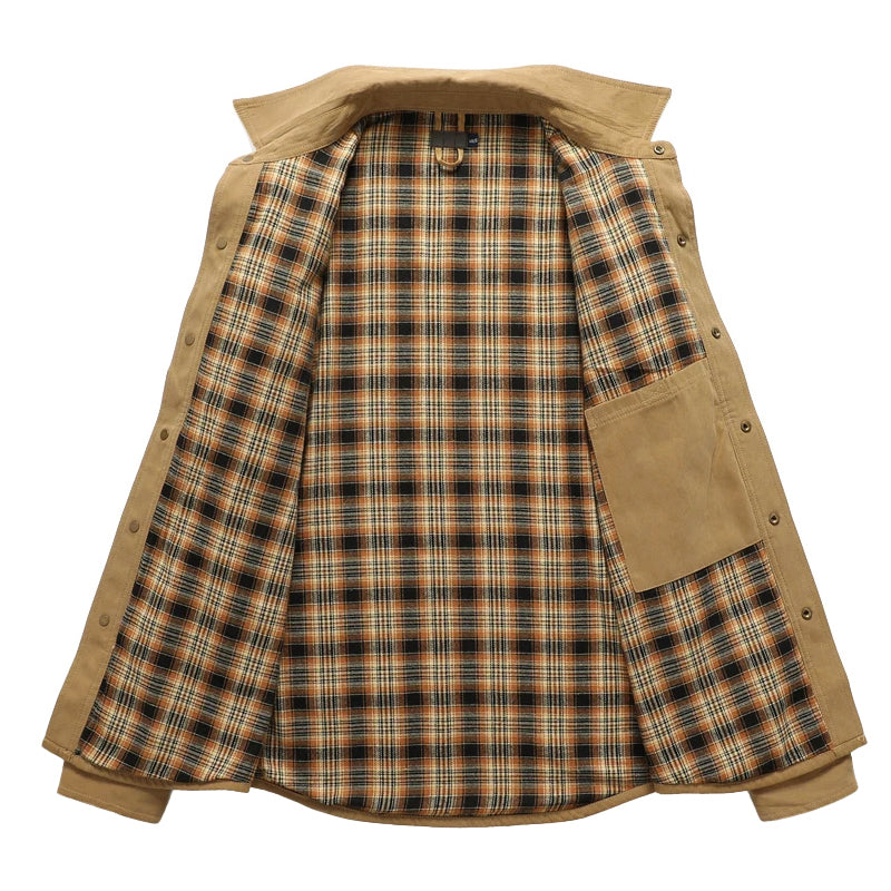 Flanell Gefütterte Hemdjacke für Herren