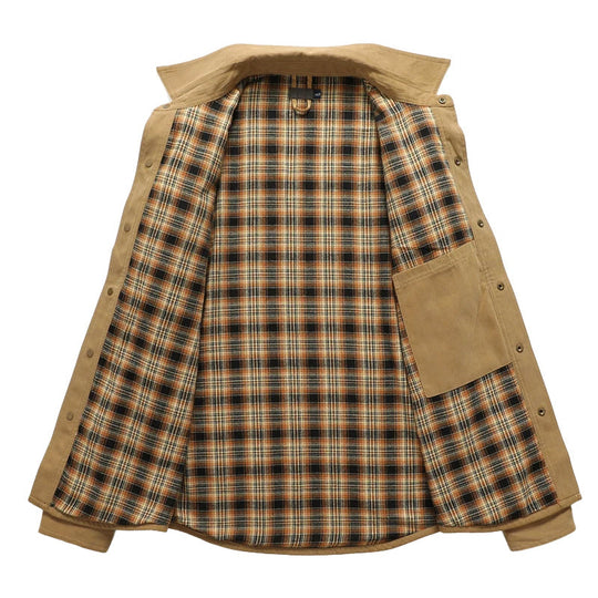 Flanell Gefütterte Hemdjacke für Herren