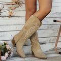 Elegante Cowboy Damenstiefel mit Reißverschluss