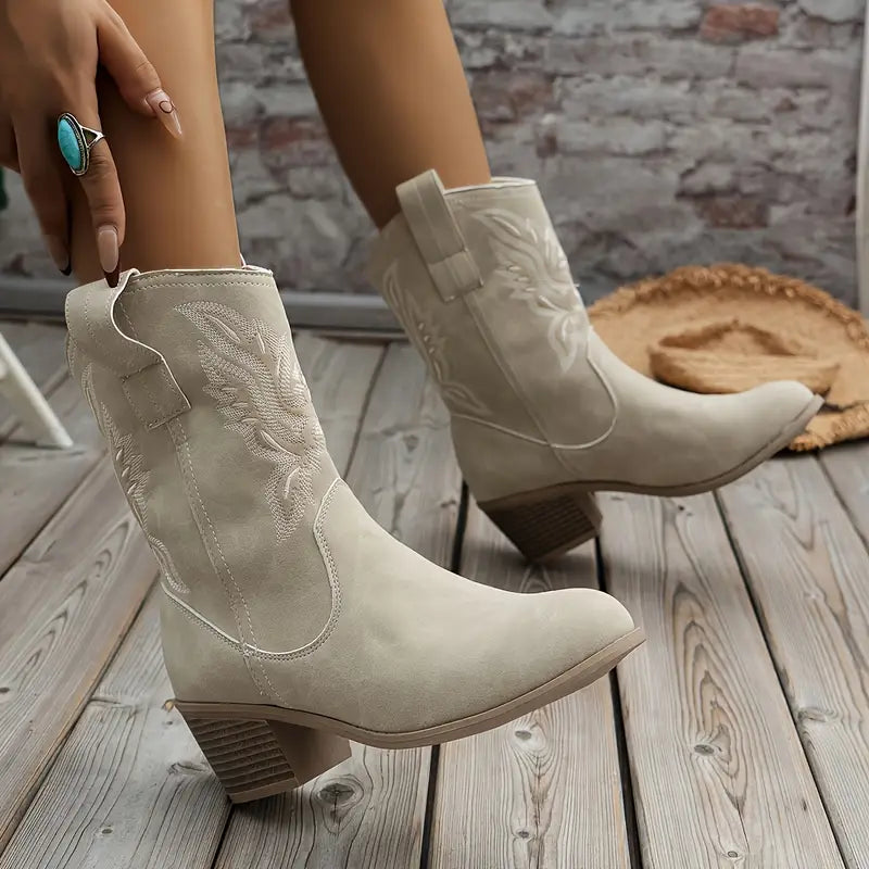 Cowboy Damen Stiefeletten mit Absatz