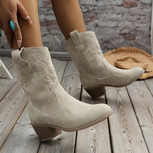 Cowboy Damen Stiefeletten mit Absatz