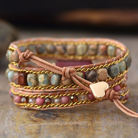 Rhodochrosit Heilender Herzarmband | Shop Nory