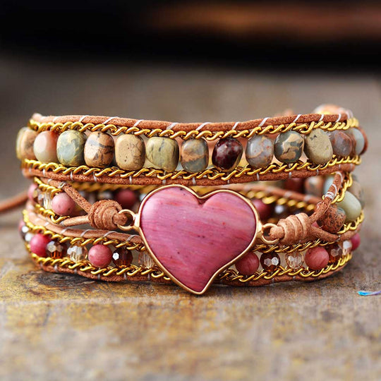 Rhodochrosit Heilender Herzarmband | Shop Nory