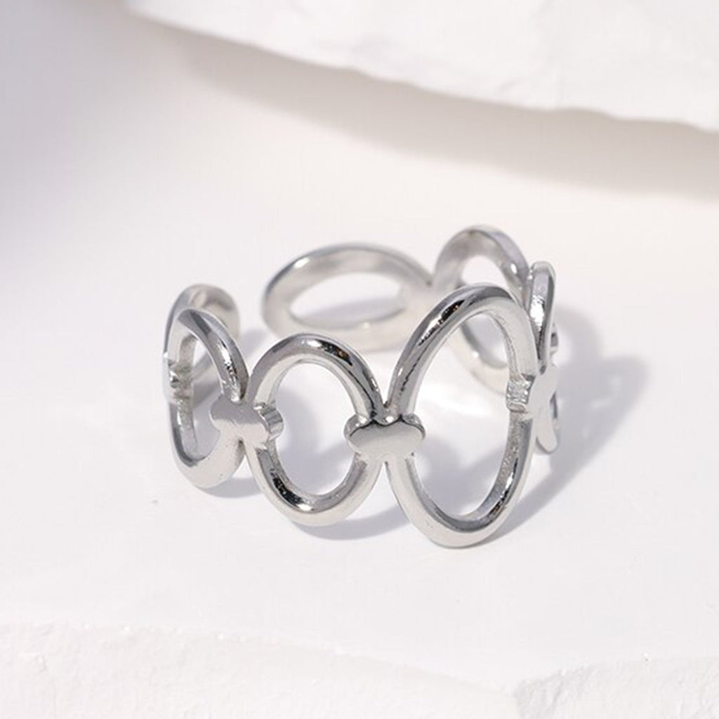 Einfacher geometrischer Edelstahlring | Shop Nory