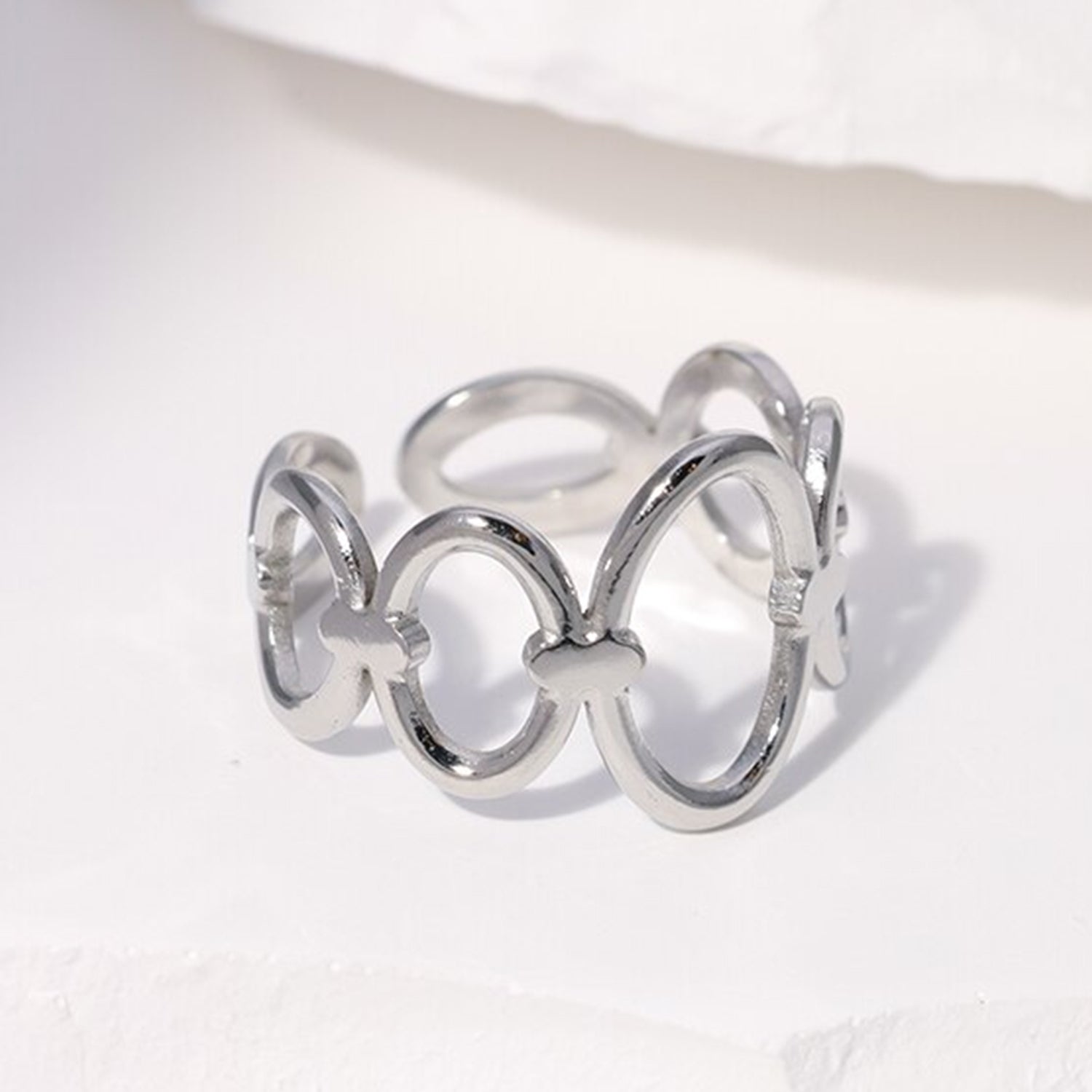 Einfacher geometrischer Edelstahlring | Shop Nory
