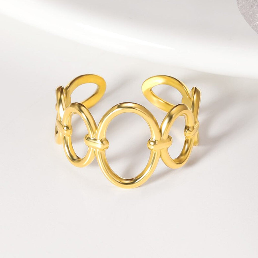 Einfacher geometrischer Edelstahlring | Shop Nory