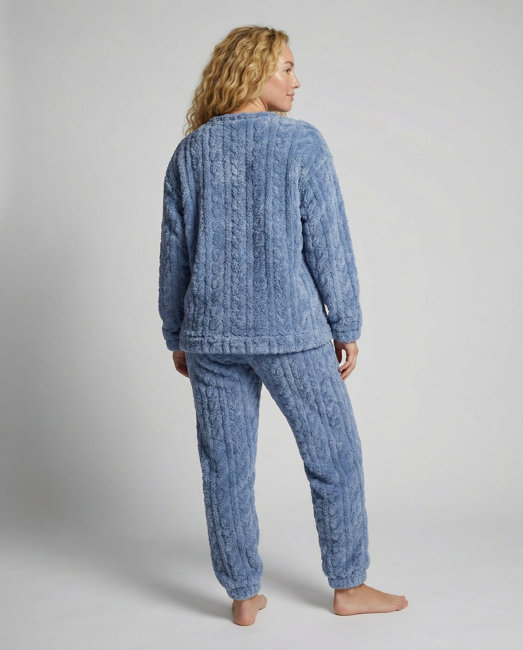 Kuscheliges Damen Fleece-Pyjama-Set