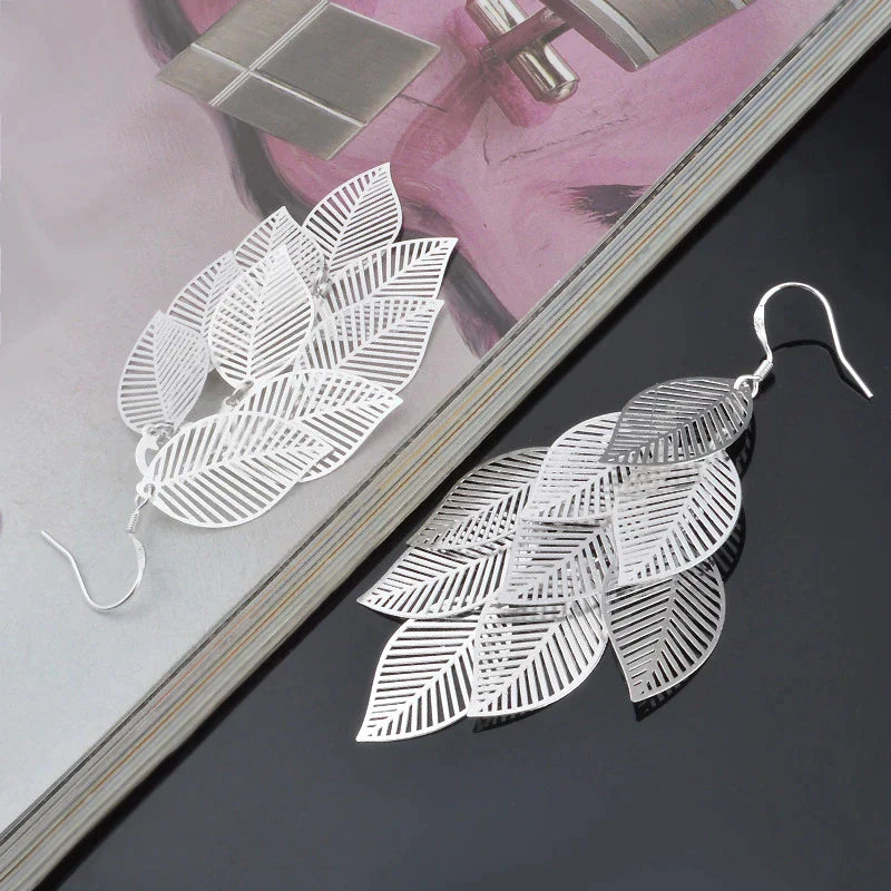 Filigrane geschichtete Ohrringe mit Blättern | Shop Nory