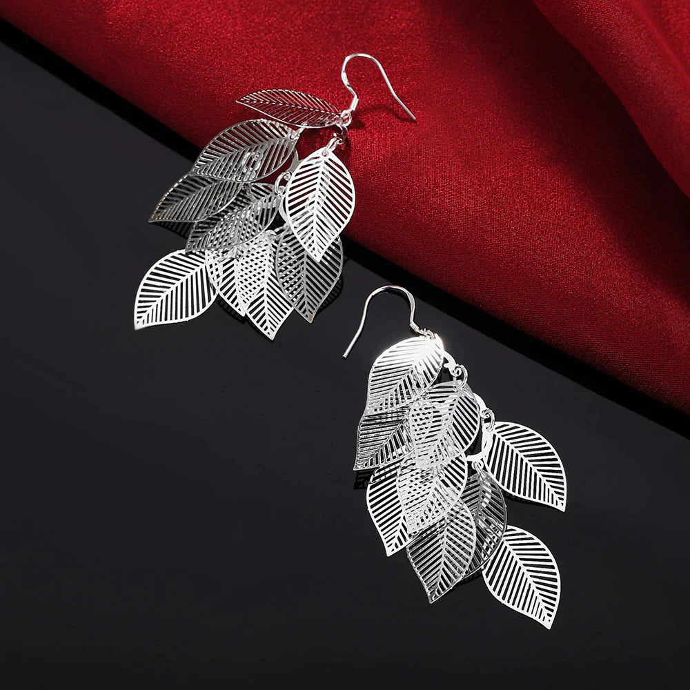 Filigrane geschichtete Ohrringe mit Blättern | Shop Nory
