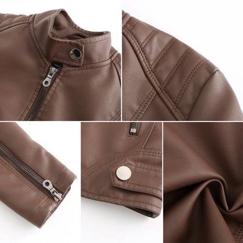 Stylische Lederjacke für die Herbstsaison