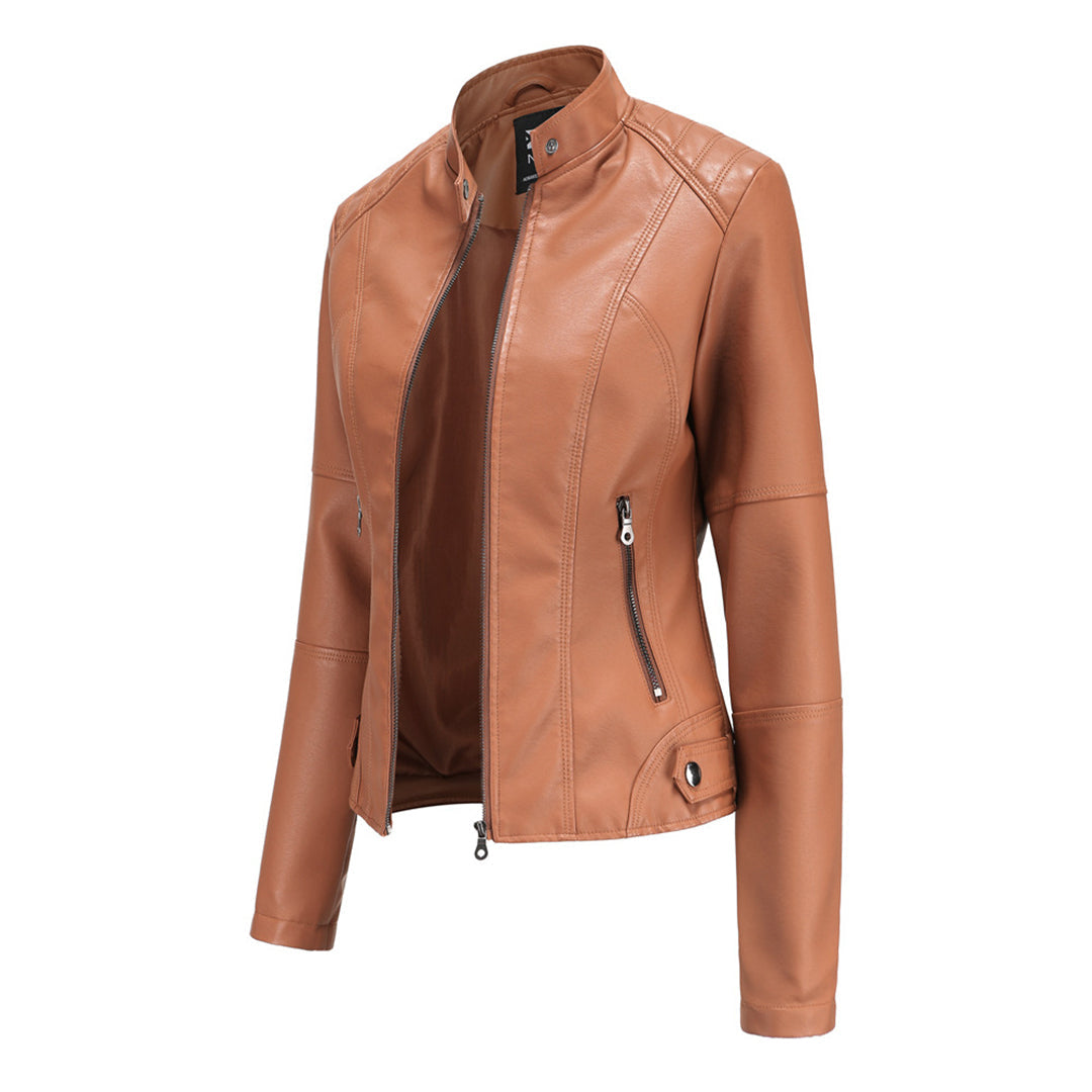 Stylische Lederjacke für die Herbstsaison