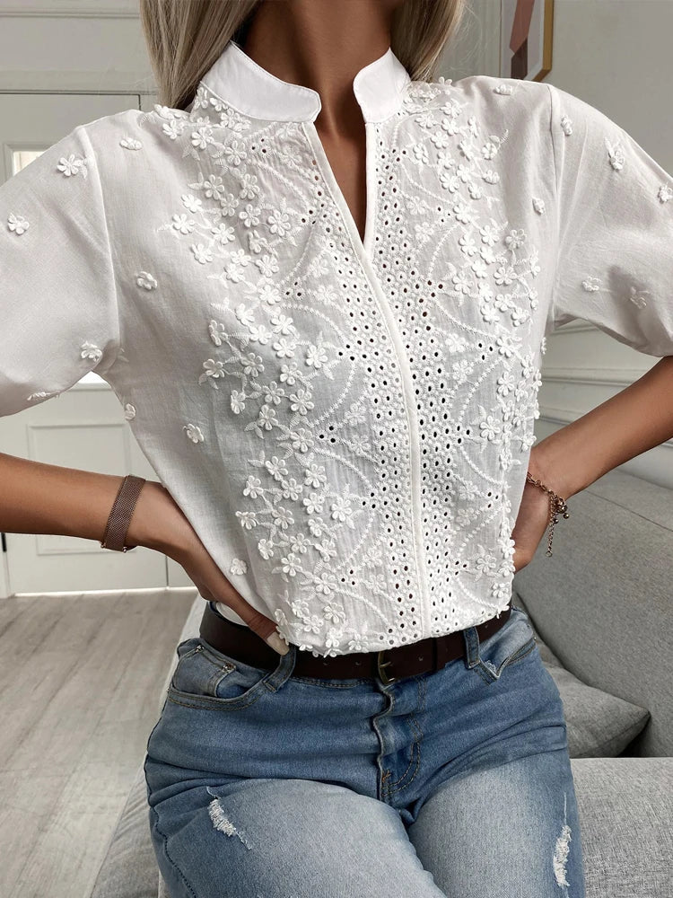 Elegantes Top Mit V-Ausschnitt