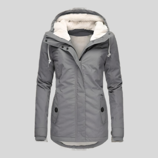 Wärmend Figurbetont Mittellang Kapuzen Wintermantel Damen | Shop Nory
