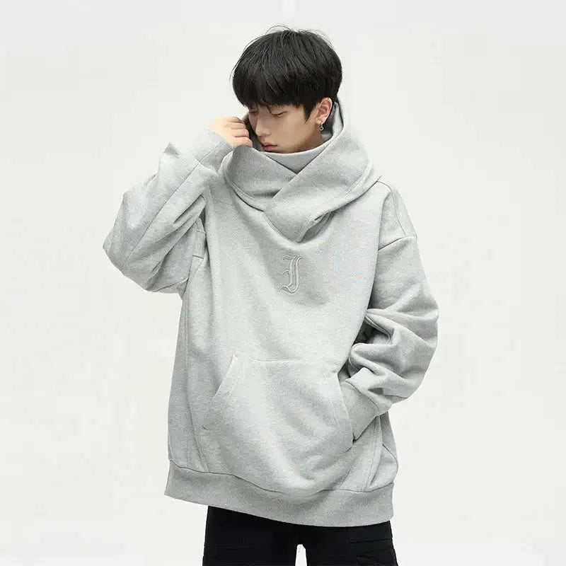 Ninja-Hoodie mit Doppeltem Ausschnitt