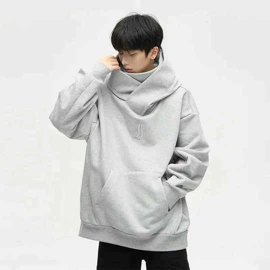 Ninja-Hoodie mit Doppeltem Ausschnitt