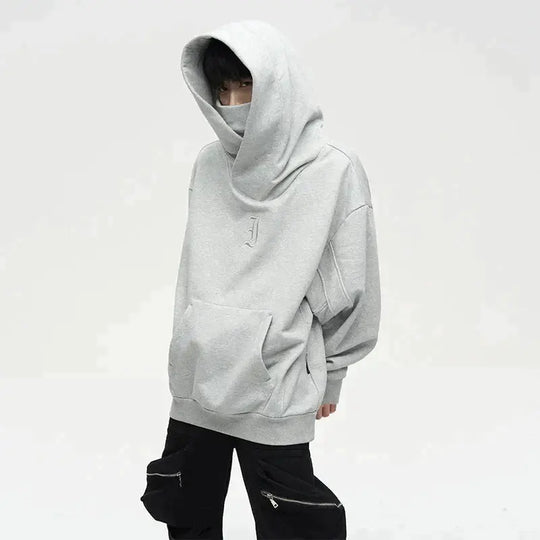Ninja-Hoodie mit Doppeltem Ausschnitt