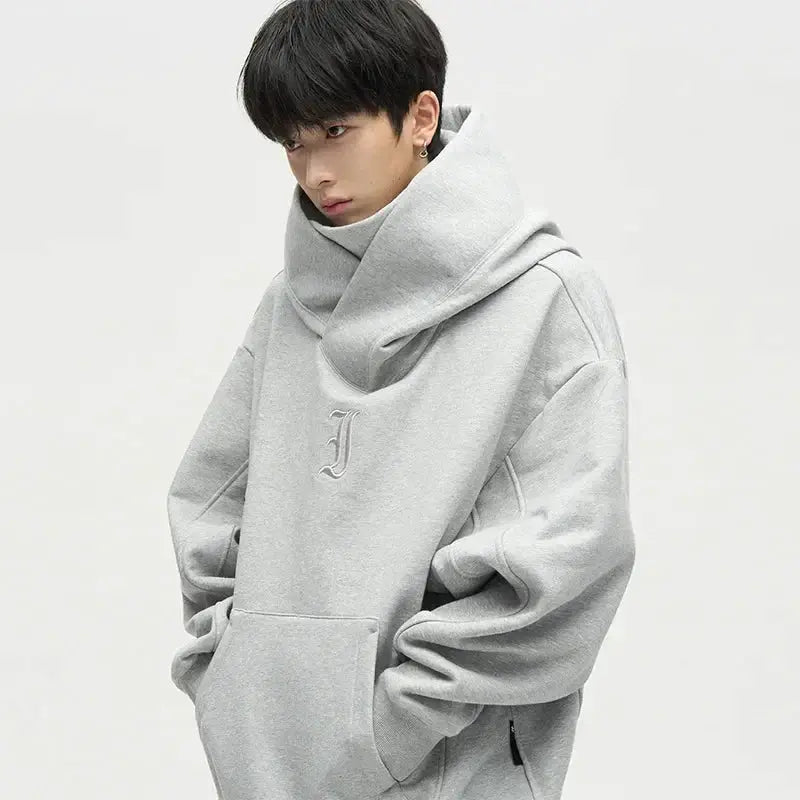 Ninja-Hoodie mit Doppeltem Ausschnitt