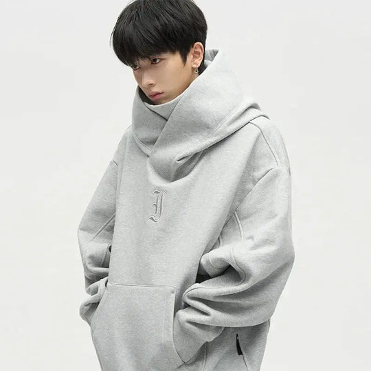 Ninja-Hoodie mit Doppeltem Ausschnitt