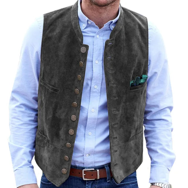 ShopNory Frostiger Samt Steampunk-Weste