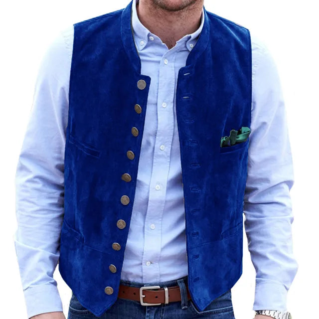 ShopNory Frostiger Samt Steampunk-Weste