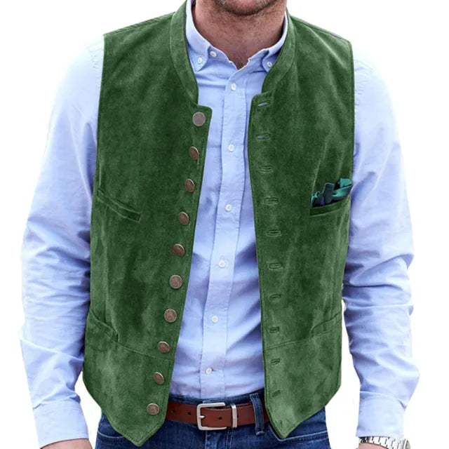ShopNory Frostiger Samt Steampunk-Weste