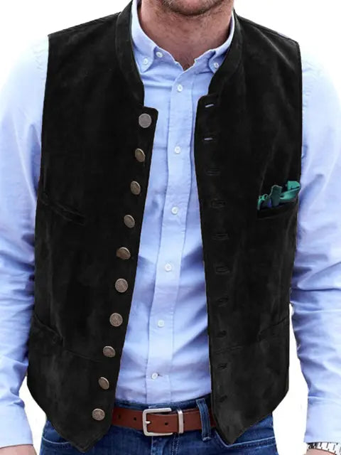 ShopNory Frostiger Samt Steampunk-Weste