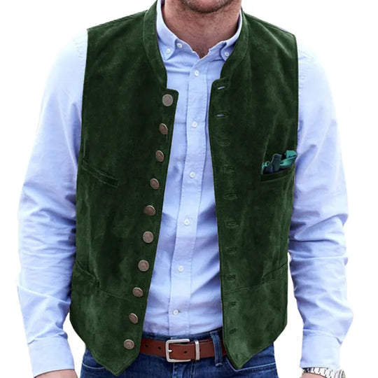 ShopNory Frostiger Samt Steampunk-Weste