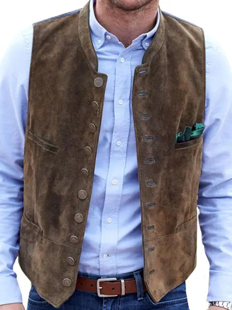 ShopNory Frostiger Samt Steampunk-Weste