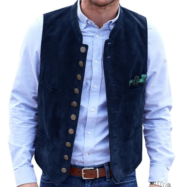 ShopNory Frostiger Samt Steampunk-Weste
