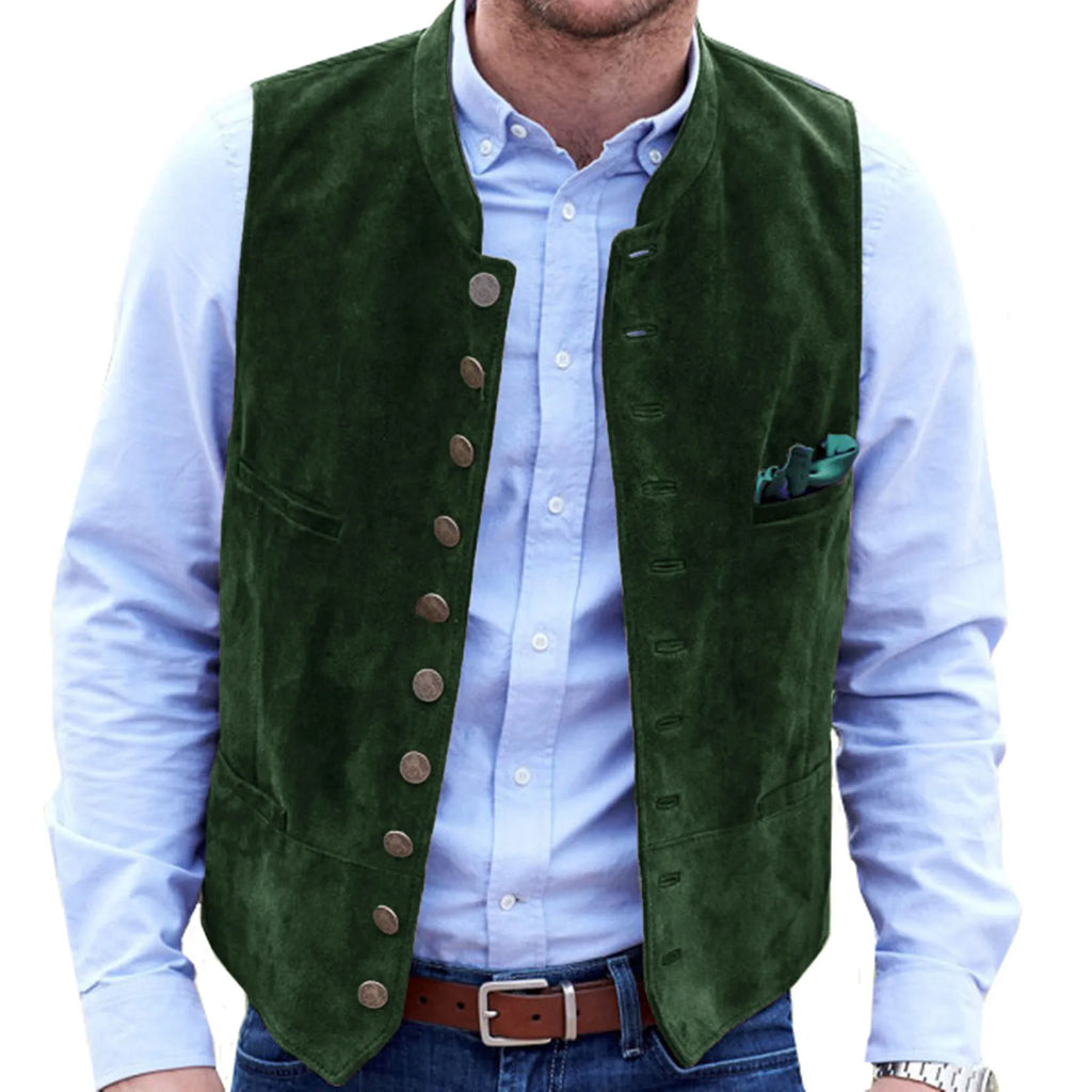 ShopNory Frostiger Samt Steampunk-Weste